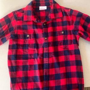 Boys buffalo plaid Hanna Andersson flannel shirt